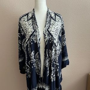 Lovestitch Cover up/cardigan New with tags ~ One Size ~ Navy blue/white